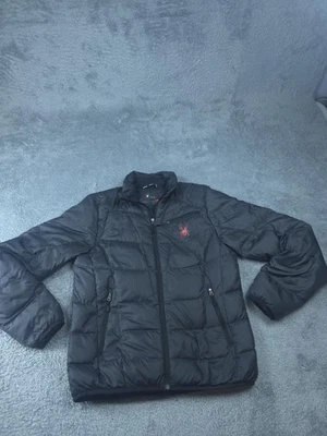 Chaqueta Spyder Para Hombre Mediana Negra Aislada Acolchada Cremallera Completa Puffer Abrigo de Invierno Foto 1 de 4