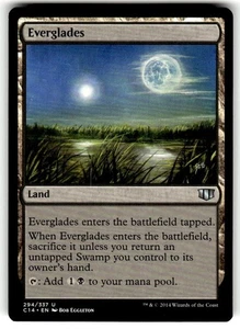 x1 Everglades x1 MTG Commander 2014 Magic The Gathering - Picture 1 of 2