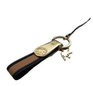 HUNTING WORLD Key Ring Charm Keyring Holder Handbag Charm Elephant Logo Preowned - Picture 1 of 9