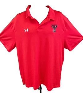 NCAA Texas Tech Red Raiders Under Armour Red Polo Golf Shirt Men's 2X-Large - Picture 1 of 4