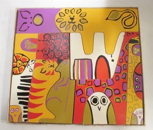 Midcentury Holzpuzzle Dschungeltiere Alexander Girard Ära Kinder - Bild 1 von 7