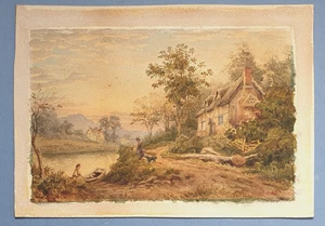 a121 Late 19th/Early 20th C Watercolour Signed By Artist Henry Webb Unframed - Picture 1 of 5