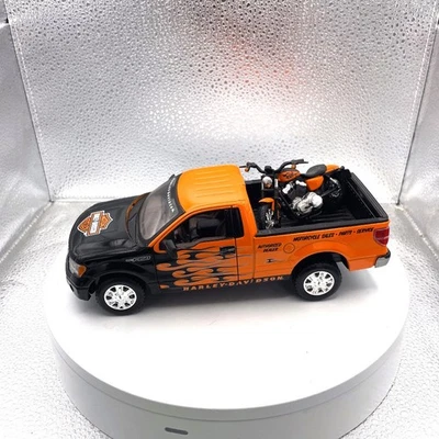 Maisto 2010 Ford F-150 STX Harley Davidson Die Cast with Motorcycle, Scale: 1/27 - Image 1 of 3
