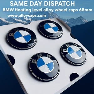 Floating Genuine BMW Series 5 Level Alloy Wheel Centre Caps 68mm Set of 4 - Picture 1 of 2