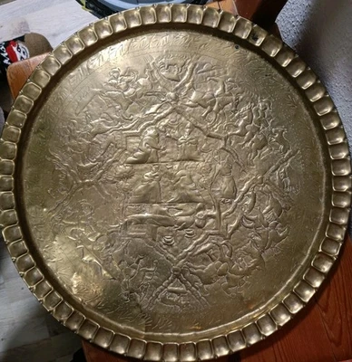 Wunderschön gearbeitetes Messing tablett/tischplatte - Bild 1 von 2