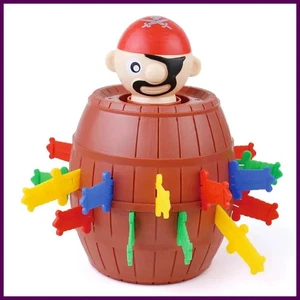 Lustiges Piraten Fass Spielzeug Schwert Sprung Pirat Spielbrett Kinder Halloween Spielzeug - Bild 1 von 24