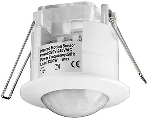 Bewegungsmelder 360° 300 - 1200 Watt Decken Einbau Infrarot Unterputz Weiss - Bild 1 von 2