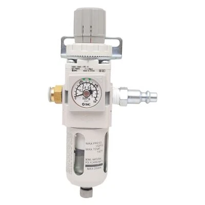 SMC AW20-N02E-CRZ-B Filter Regulator, 7-125psi, 5µm Filtration, 1/4in Female NPT - Image 1 of 4