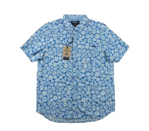 NWT Chubbies Men's L Whoopsy Daisy Friday Shirt Tropical Floral Blue Button Up - Picture 1 of 9