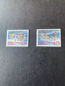 1997 GREENLAND # # 327-328, CHRISTMAS,DOG SLED ,COMPLETE, MNH - Picture 1 of 4
