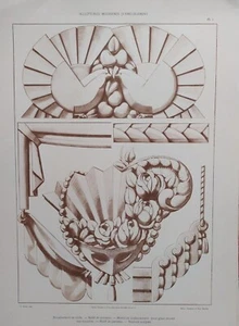 DERNY SCULPTURES MODERNES D'AMEUBLEMENT Thézard art nouveau 1929 - Foto 1 di 11