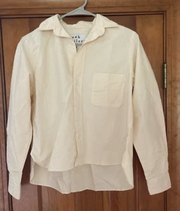 NEW Frank & Eileen Silvio Untuckable Button-Up Shirt Yellow Stripe Size XS NWOT - Picture 1 of 5