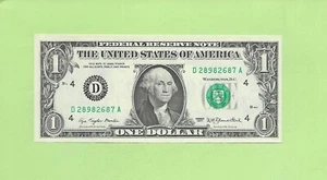 1977 ..UNCIRC $1 D 2898 2687 A .... 1977 $1 D-A NICE NOTE FRN - Picture 1 of 2