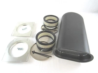 Алюминиевый ковш для карбюратора Hillborn Style Dual Quad 4 ствола с черным покрытием E40007BK - Изображение 1 из 4