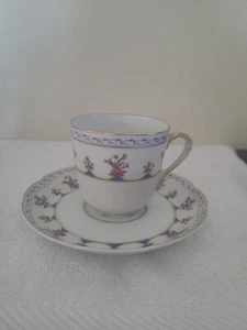 Bernardaud Limoges Chateaubriand Footed Cup & Saucer. L5 - Picture 1 of 6