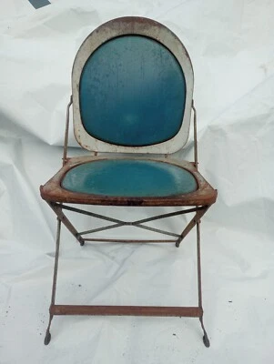 Sillas Plegables BTC HOSTESS Cuero sintético Acero Art Deco Industrial Años 40’s Foto 1 de 4