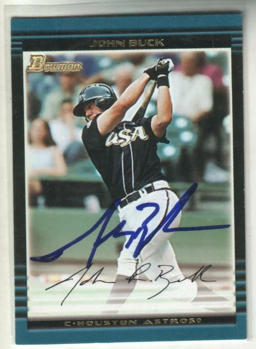John Buck Autographed 2002 Bowman Baseball Card Early Signature / Astros - Image 1 of 1