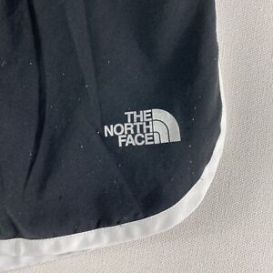 The North Face Shorts Womens Small Black w/ White Trim Athletic Lined Drawstring