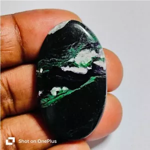 Piedra Uvarovita Natural Azul Uvarovita Cabujón Piedras Preciosas Joyería 67 Cts ME-9663 - Imagen 1 de 4