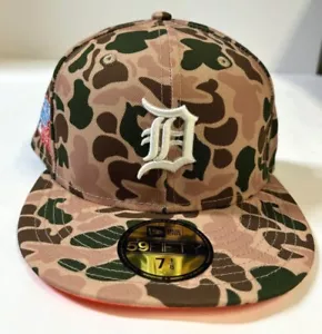 Detroit Tigers MLB NE Duck Camo 1984 World Series Fitted Hat - Picture 1 of 5