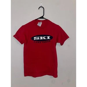 Youth Jerzees Ski Lake Tahoe Red Children Shirt Tee Kid's M 10-12 - Picture 1 of 6