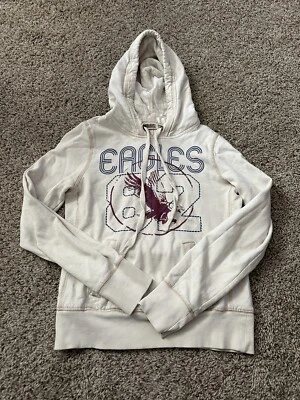 Mossimo supply co 女士拉过连帽衫象牙鹰小号 — 第 1/4 张图片