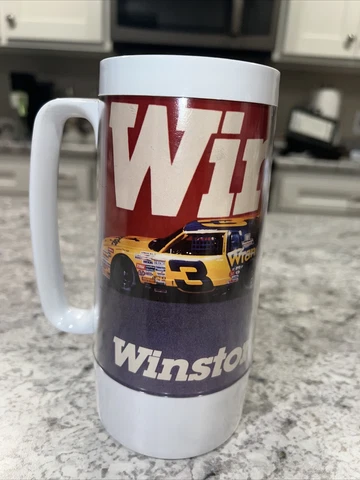 Vintage The Nascar Winston Cup series 7.5’ Plastic Mug/Cup Wrangler #3 Earnhardt Cover