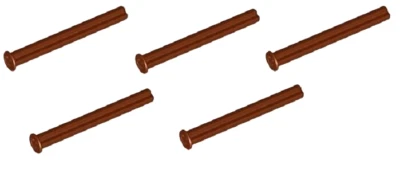 LEGO 5 New Reddish Brown Technic Axle 5L Stud with Stop Piece Part 15462 RB02 - Image 1 of 2