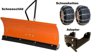 Schneeschild für Rasentraktor 100 x 40 cm Premium, Schneeketten oder Adapter - Bild 1 von 20