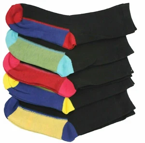 BOYS GIRLS FUNKY HEEL AND TOE COTTON RICH SCHOOL SOCKS SOFT AND COMFY SCHOOL - Picture 1 of 1