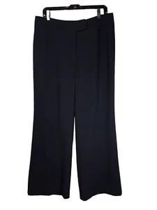 Ann Taylor Wide Leg Trousers Size 12 Lined Flowy High Rise Career Professional - Picture 1 of 16