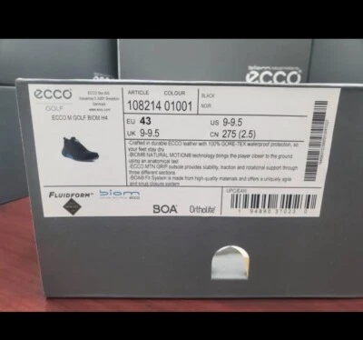 НОВЫЙ В КОРОБКЕ ECCO 108214 ЦВЕТ 01001 МУЖЧИН ГОЛЬФ BIOM H4 - Изображение 1 из 4
