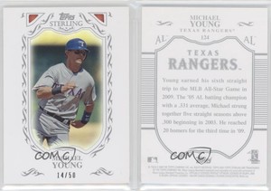 2009 Topps Sterling Framed White /50 Michael Young #124