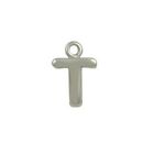 925 Sterling Silver Initial Letter T Pendant Charm Necklace Style A