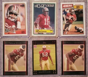 1983-07 Joe Montana Jerry Rice Patrick Willis Rookie LOT of 9 Charles Haley - Picture 1 of 4