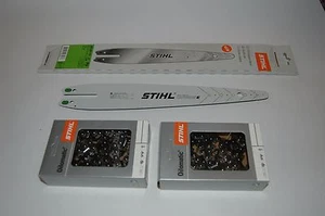 3105 Stihl Carving Schiene Schwert 12" 30 cm 1,1 1/4" + 2x Kette 64TG - Bild 1 von 1