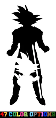 Vinyl Decal Truck Car Sticker Laptop - Anime Dragon Ball Z Goku Young And Old - Image 1 of 2