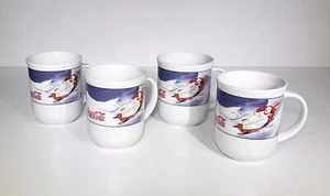 De Colección Coca Cola Oso Polar Osos Trineo Invierno Taza Taza Juego De 4 Tazas 3.75" Usado en Excelente Condición - Imagen 1 de 9