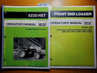 Deutz Allis 5220 HST compacto diésel tractor manual del propietario + cargador 436 Foto 1 de 4