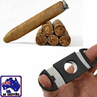 Double Steel Blade Cigar Cutter Knife Scissors Shear Tobacco Trimmer Smoke Tool