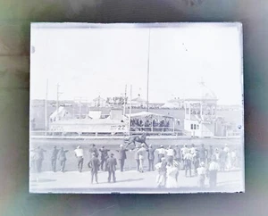 Negativo vetro antico corse cavalli imbracatura fiera di stato North Dakota raro 1912 - Foto 1 di 4