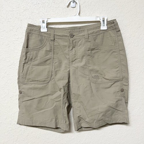 Pantaloncini da trekking da donna The North Face taglia 6 cordini beige all'aperto