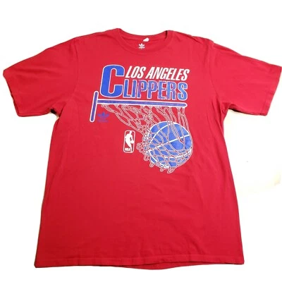 Camiseta de baloncesto para hombre XL Adidas Los Angeles Clippers NBA roja 100 % algodón Foto 1 de 4