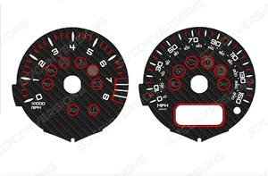 Mini Cooper R53 Twin Vorfacelift V2 Carbon Custom Dial Cards 8 Farben Messgeräte - Bild 1 von 8