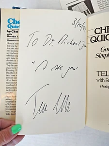 Chef Tell's Quick Cuisine Signed 1st Edition- Plus Brochures 1982 Tell Erhardt - Picture 1 of 13