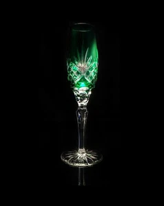 Flauto champagne ajka cristallo carolina verde smeraldo colorato alto 9 - Foto 1 di 12