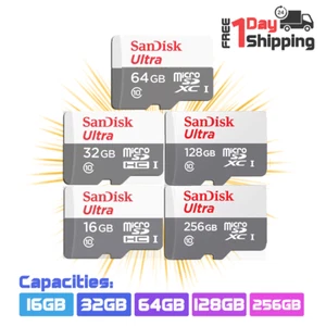 SanDisk Micro SD Card Ultra 16GB 32GB 64GB 128GB 256GB Class 10 TF Lot - Picture 1 of 6