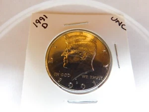 1991 D Uncirculated Kennedy Half Dollar-From U.S. Mint Set - Picture 1 of 2