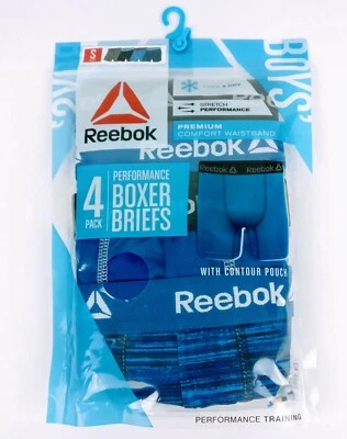 Reebok Boys Performance Stretch Contour Pouch Boxer Briefs Underwear 4 Pk Small - Image 1 of 2