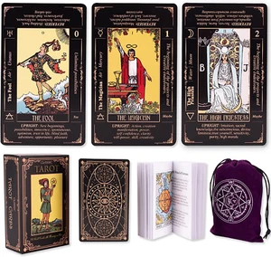Tarot Cards for Beginners, Classic Tarot Cards with Meanings on Them, Durable Ta - Picture 1 of 8